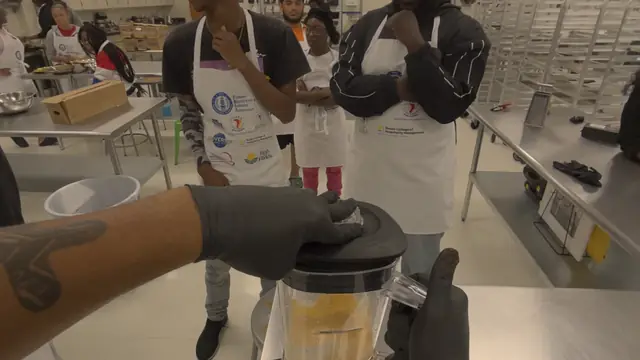Blending the sauce